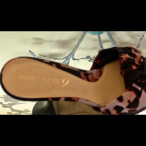 Boutique 9 Penelope Heel Slides WMS Ani Print 8M - Picture 3 of 8
